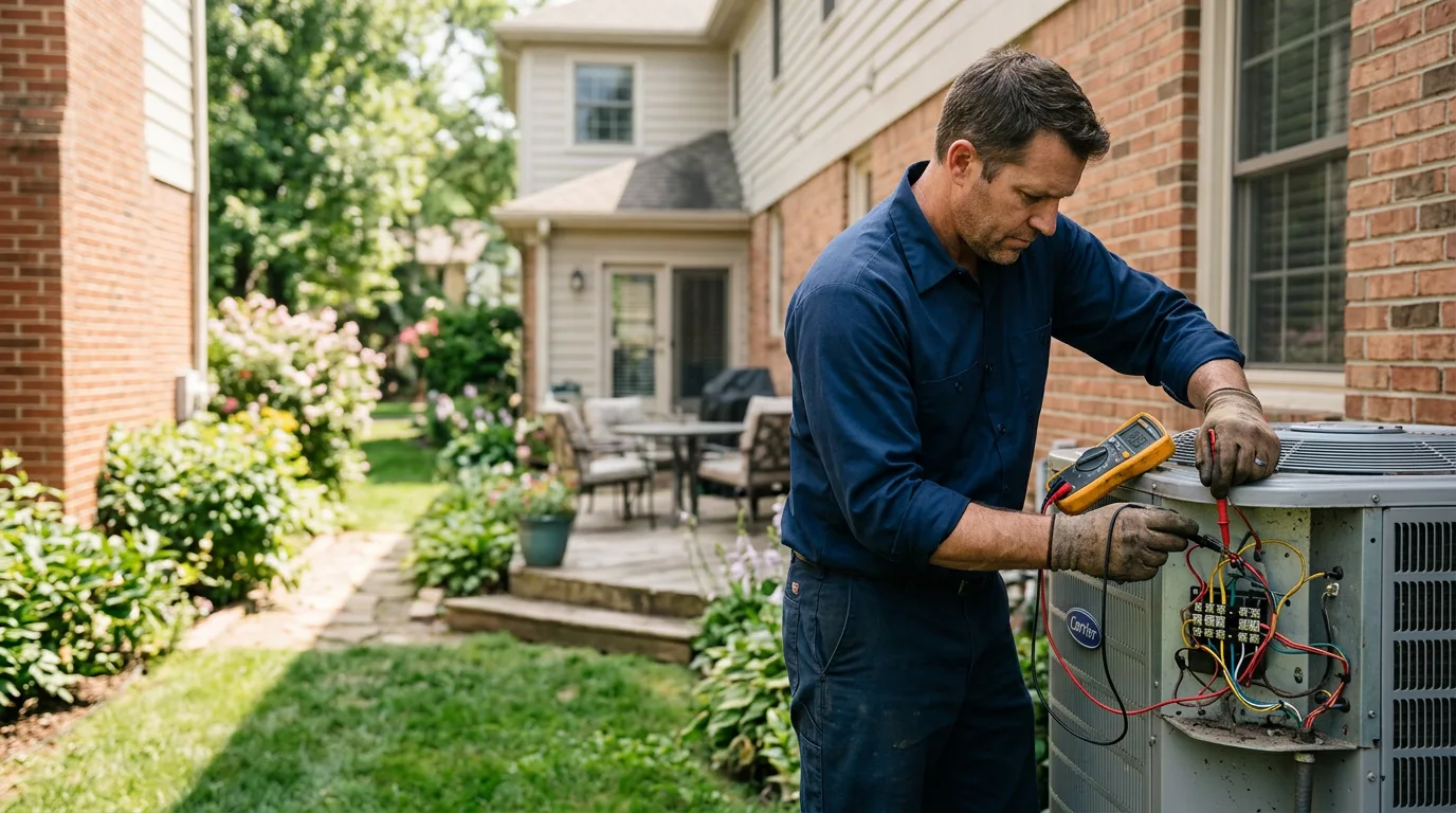 HVAC technician working near Fishers, IN